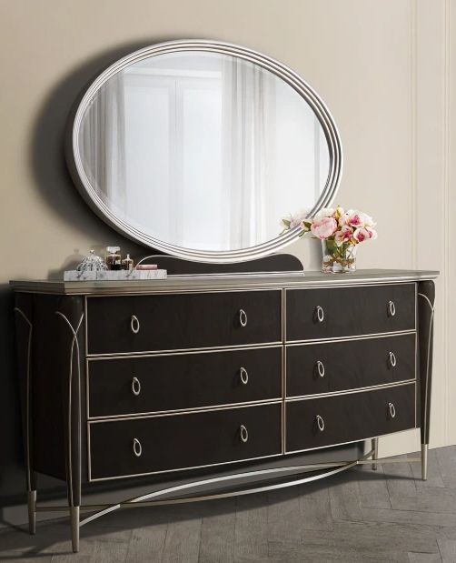 Michael Amini® Villa Cherie Hazelnut Dresser and Mirror-1