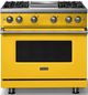 Viking® 5 Series 36" Daffodil Pro Style Gas (LP) Range with Polished Chrome Trim-0