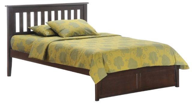Night & Day Furniture™ Spices Bedroom P-Series Rosemary Dark Chocolate Queen Panel Bed-0