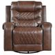 Homelegance® Putnam Brown Swivel Manual Glider Recliner-2