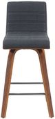 Armen Living Vienna 2-Piece Vintage Black/Walnut Swivel Counter Stool Set-2