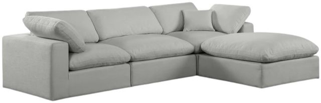 Meridian Furniture Comfy 2-Piece Gray 119" Sectional -0