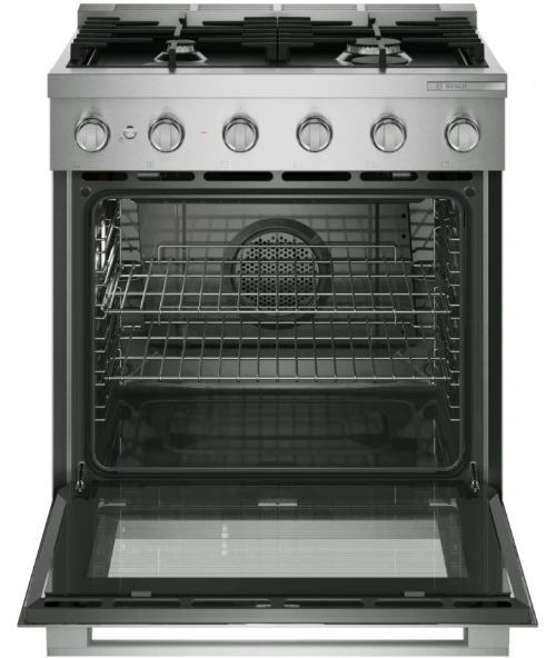 Bosch® 500 Series 30” Stainless Steel Freestanding Dual Fuel Range-1