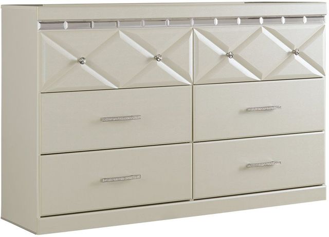 Signature Design by Ashley® Dreamur 2-Piece Champagne King Panel Bed Set-2