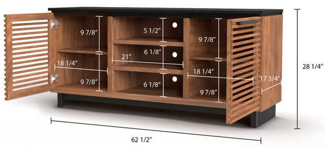 Legends Home Graceland Black/Bourbon 63" Console-2