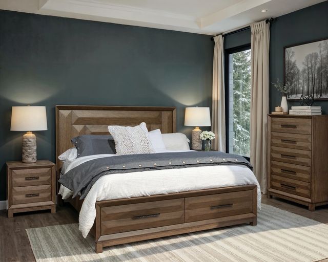 Magnussen Home® Callisto Bourbon Brown Queen Panel Storage Bed-1