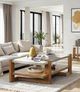 Magnussen Home® Carrington Granite Top Honey Wheat Cocktail Table-1
