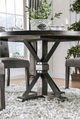 Furniture of America® Alfred Antique Black Round Dining Table-4