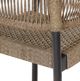 Armen Living Doris Truffle Rope Outdoor Dining Arm Chair-5