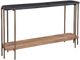 Bassett Mirror Adrienne Sandblasted Black Console Table with Brass Base-0