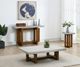ACME Furniture Gray End Table with Walnut Base-2