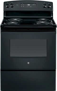 GE® 30" Black Freestanding Electric Range