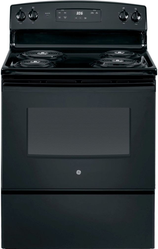 GE® 30" Black Freestanding Electric Range-0