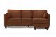 Monarch Specialties Inc. Fjord-44 Rust Sofa Lounger and Reversible Chaise-0