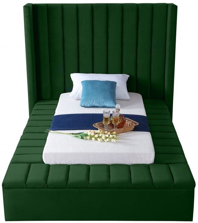 Meridian Furniture Kiki Green Twin Bed-1