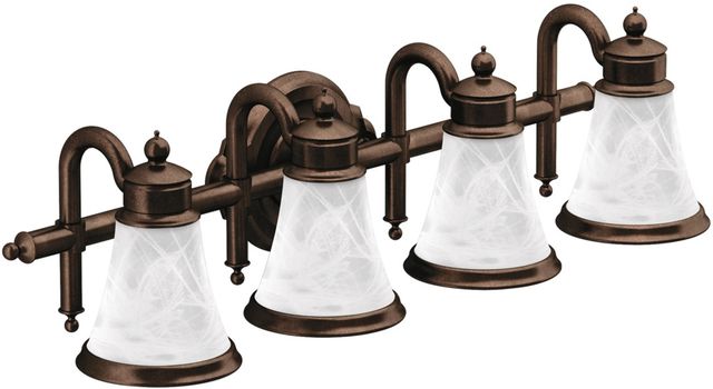Moen® Waterhill® Oil Rubbed Bronze Four Globe Bath Light-0