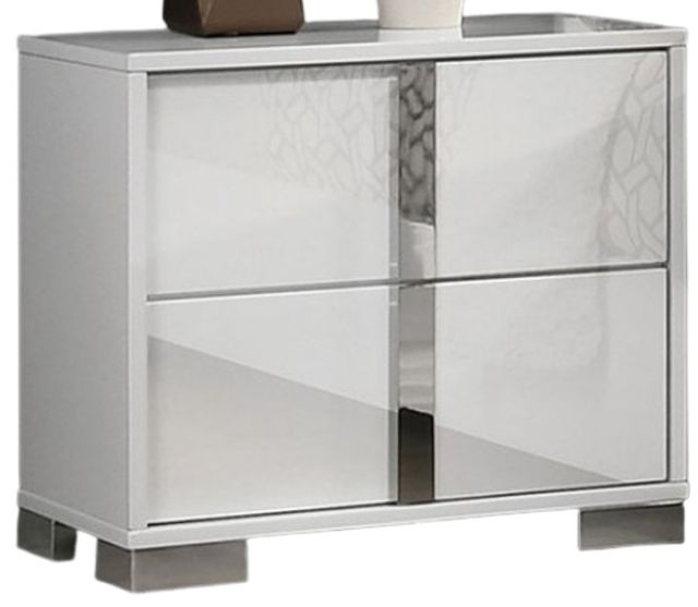 Furniture of America® Sinistra White Nightstand-0