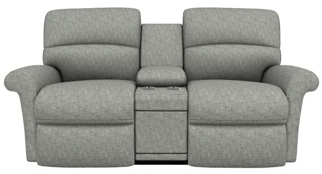 La-Z-Boy® Robin Charcoal Power Reclining Loveseat with Console and Headrest-1