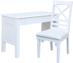 Cottage Creek Furniture Beachfront 2-Piece White Office Desk Set