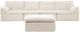 Signature Design by Ashley® Fannin 4-Piece Ivory Sectional with Ottoman-0