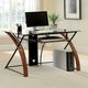 Furniture of America® Baden Black/Oak Computer Desk-1