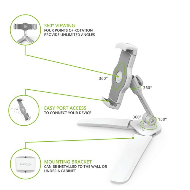 Kanto White Phone and Tablet Stand-6