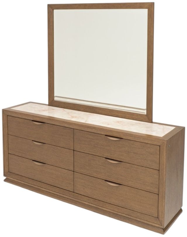 Michael Amini® Portrait Sienna Brown Large Dresser with Mirror-2
