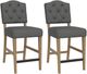 Riverside Furniture Mix-N-Match Chairs 2-Piece Slate Button Tufted Upholstered Stool Set-0