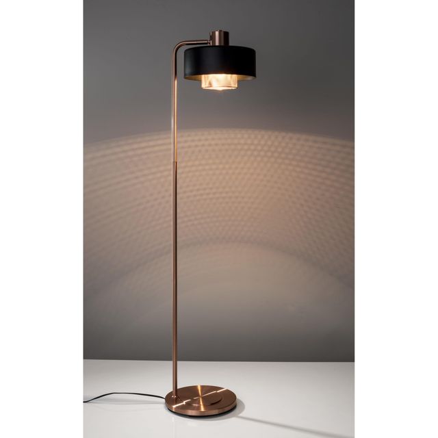 Adesso® Bradbury Black/Brushed Copper Floor Lamp-1