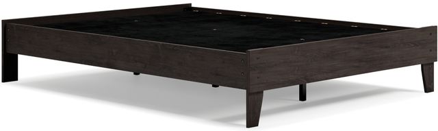 Signature Design by Ashley® Piperton 3-Piece Black Queen Platform Bed Set-1