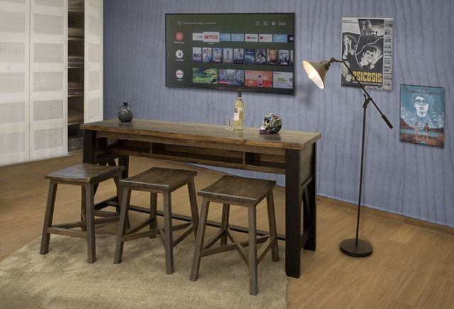 International Furniture Direct Loft Brown Counter Sofa Table-1