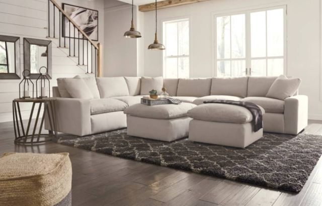 Signature Design by Ashley® Savesto 7-Piece Ivory Living Room Set-3