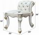 ACME Furniture Vendome Antique Pearl/Beige Vanity Stool-3