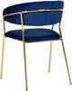 TOV Furniture Padma Set of 2 Navy Vegan Leather Chairs-4