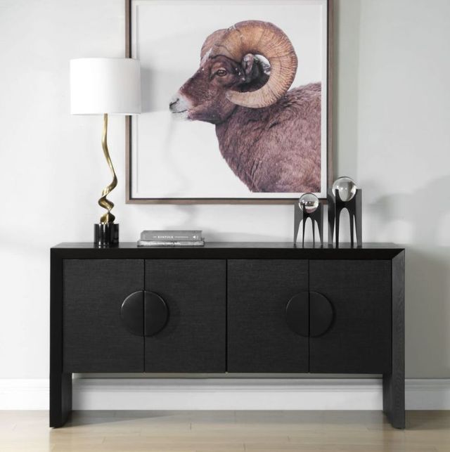 Uttermost® Williams Black 4-Door Cabinet-1