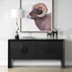 Uttermost® Williams Black 4-Door Cabinet-1