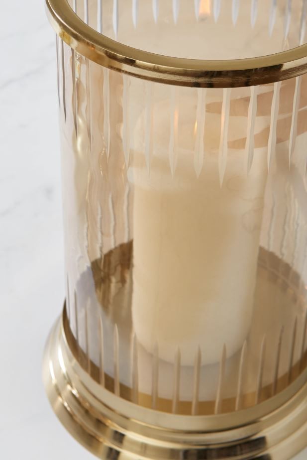 Signature Design by Ashley® Aavinson Amber/Gold 8" Candle Holder-2