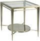 Hammary® Galerie Glass Top Rectangular End Table with Champagne Frame-0