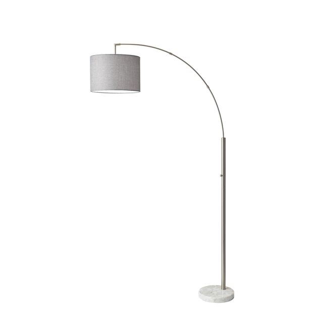 Adesso® Bowery Brushed Steel Arc Lamp-0