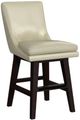 Elements International Villanova Beige/Espresso Swivel Counter Stool-0