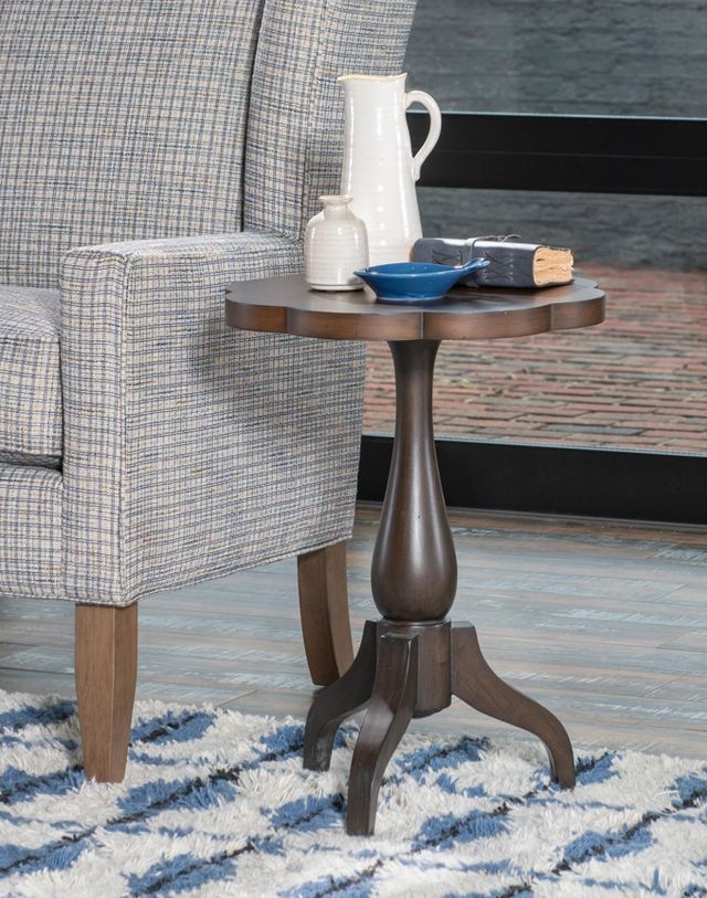 Legacy Classic Lake House Dried Tobacco/Pinecone Round End Table-1