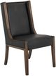 International Furniture Direct Walnut Black Side Chair-0