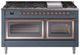Ilve® Nostalgie II Noblesse 60'' Blue Gray Pro Style Dual Fuel Range with Copper Trim-0