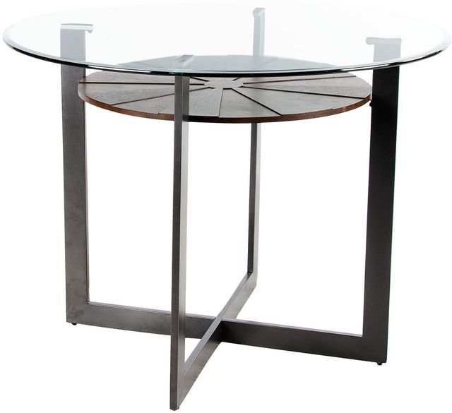 Steve Silver Co. Olson 48" Caramel Counter Height Glass Top Table-0