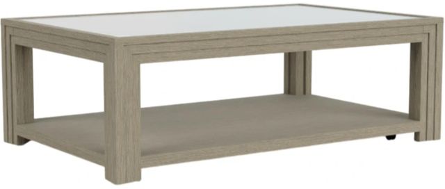 Riverside Furniture Wilde Glass Top Rectangular Cocktail Table with Dovetail Base-0
