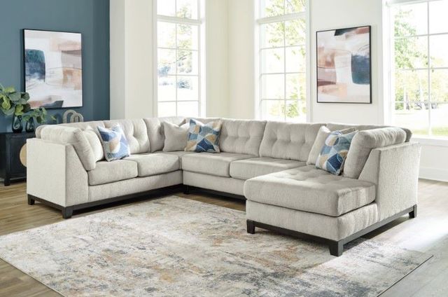 Benchcraft® Maxon Place 3-Piece Stone Right-Arm Facing Sectional and Chaise-1