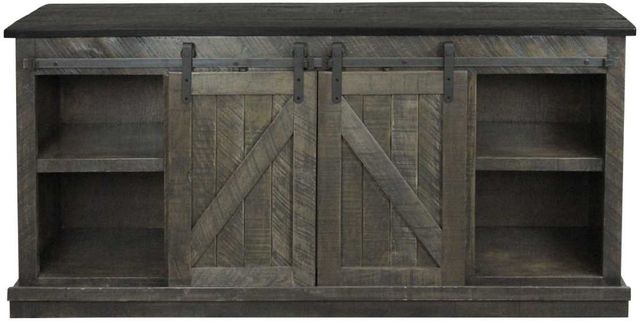 American Heartland Manufacturing Rustic Two Tone 68" Provincial Fireplace Console-3