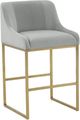 TOV Furniture Lisa by Inspire Me! Home Decor Gold/Gray Counter Stool-0