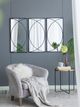 A & B Home 3-Piece Black Wall Mirror Set-5