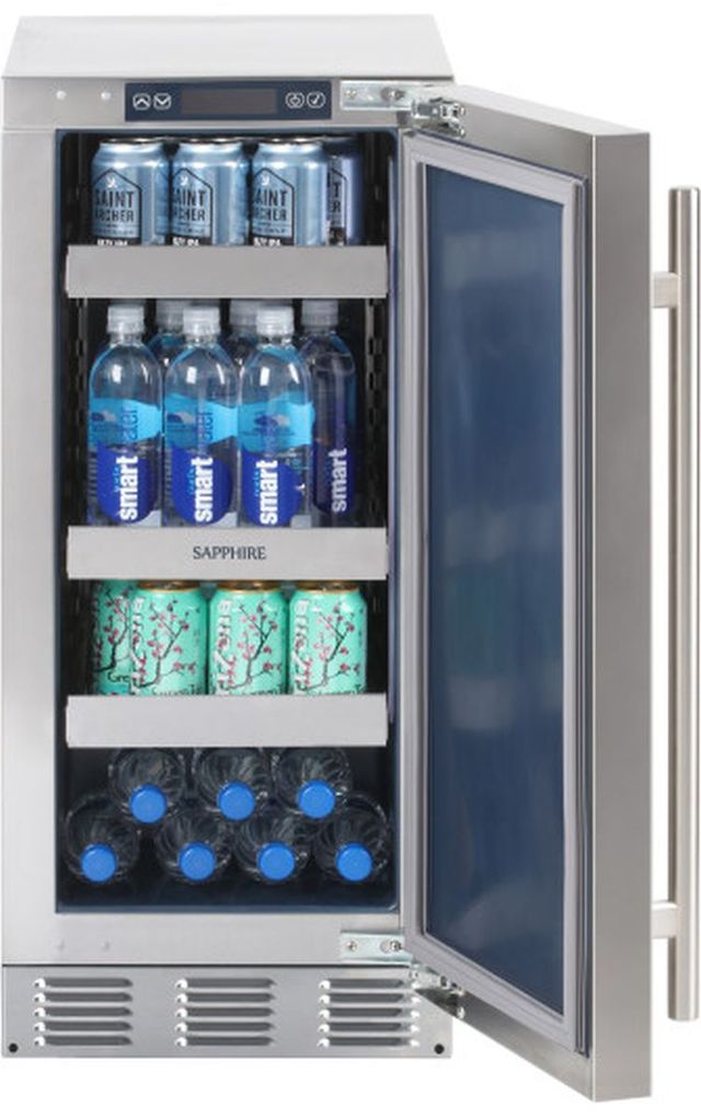 Sapphire Series 5 15" 2.8 Cu. Ft. Panel Ready Built In Beverage Center-1